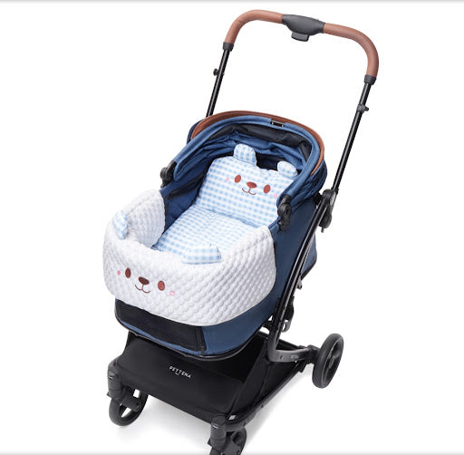 Blush Bear Pet Stroller Bumper Cover