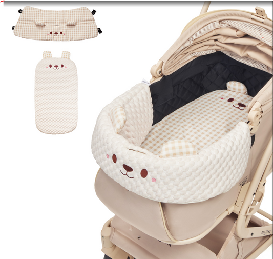 3D Bear Pet Stroller Liner